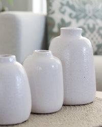 White Stoneware Vase