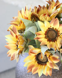 Yellow Sunflower Stem 18"