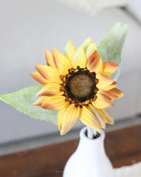 Yellow Sunflower Stem 18"