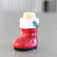 Santa Boot Toothpick Holder