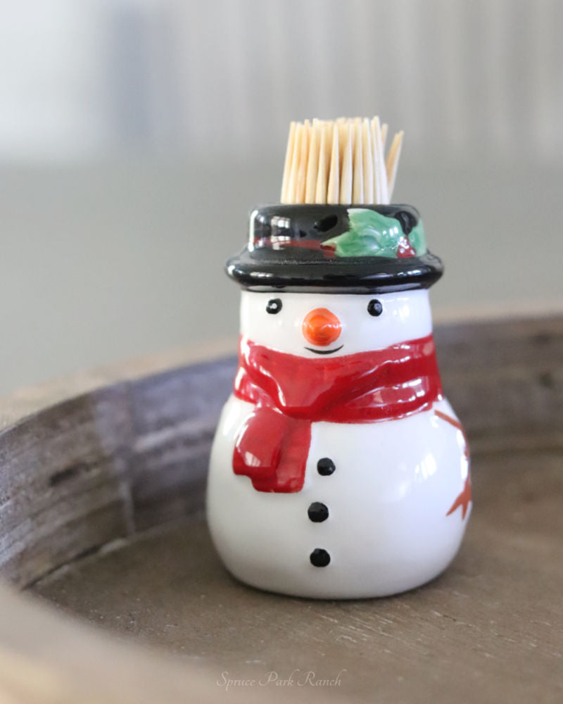 Snowman Toothpick Holder