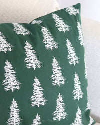 Pine Tree Green Lumbar Pillow