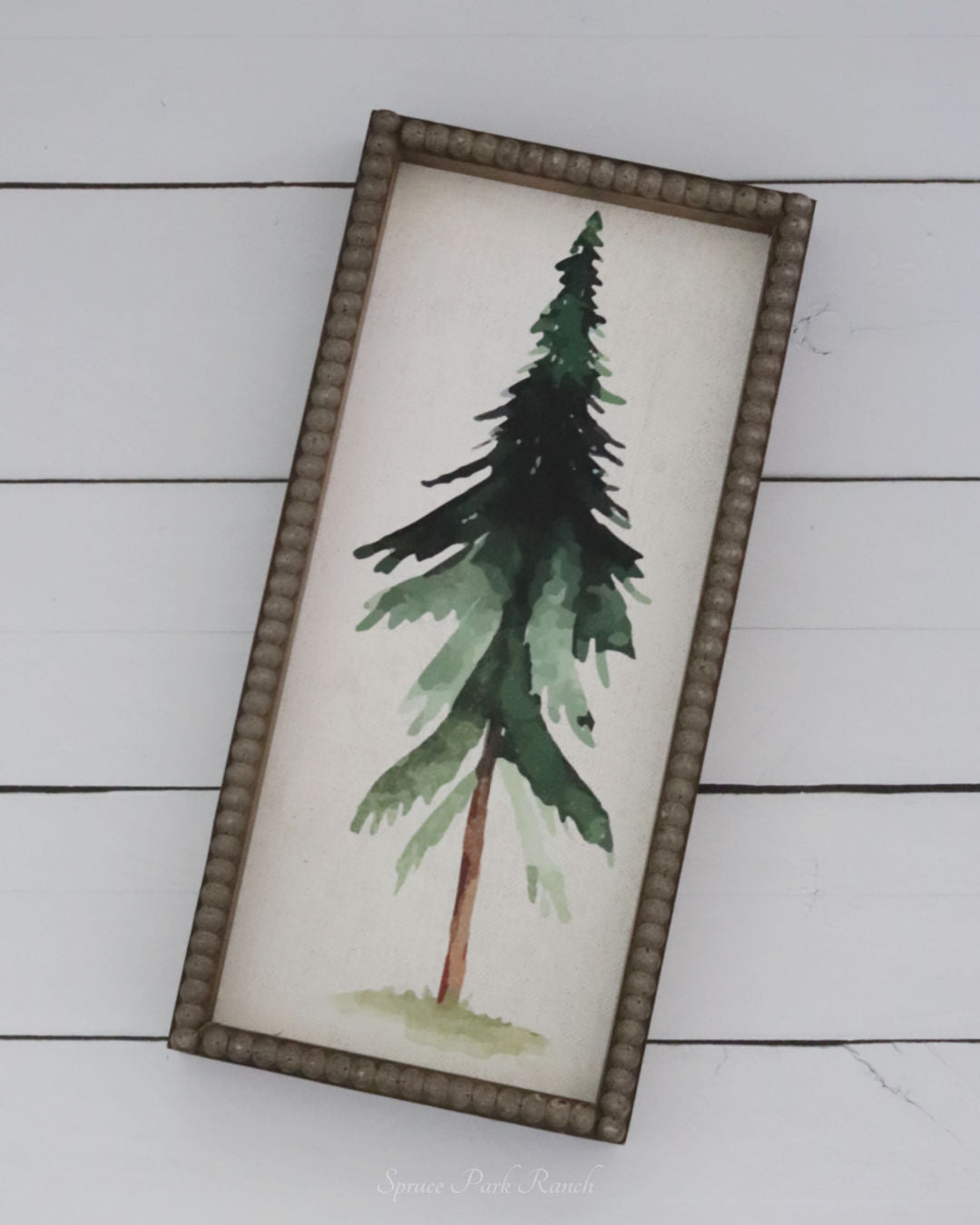 Winter Tree Beaded Frame Wall Art