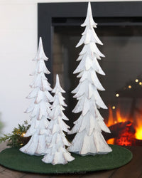 White Aged Resin Christmas Tree