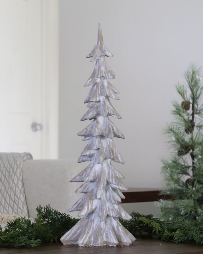 Rustic Natural Resin Christmas Tree