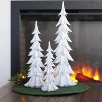 White Aged Resin Christmas Tree