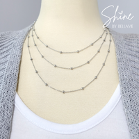 Triple Strand Satellite Necklace