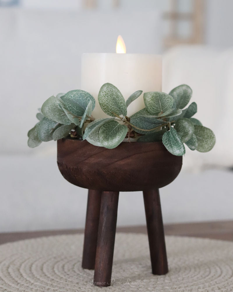 Wood Tripod Bowl