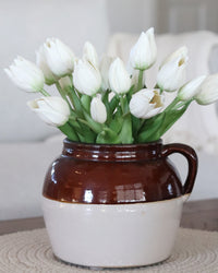 Mini Wild Tulip Bundle White Real Touch 10"