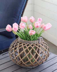 Tulip UV Resistant Pink Real Touch Bundle 15"