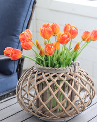 Tulip UV Resistant Orange Real Touch Bundle 15"