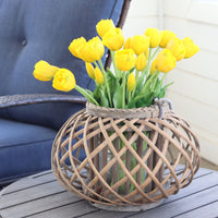 Tulip UV Resistant Yellow Real Touch Bundle 15"