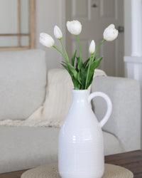 Tulip UV Resistant White Real Touch Bundle 15"