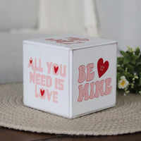 Valentine's Decorative Wood Cube