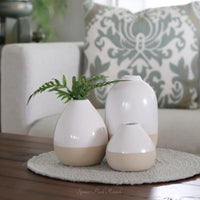 White and Natural Vase