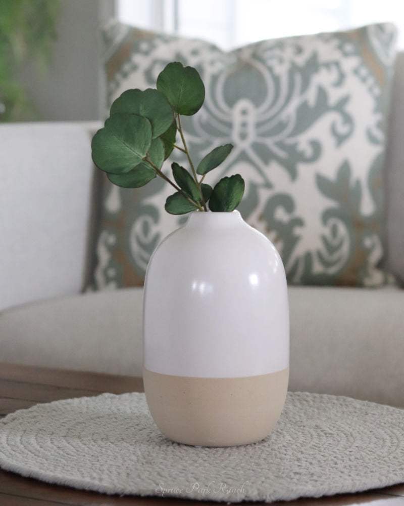 White and Natural Vase