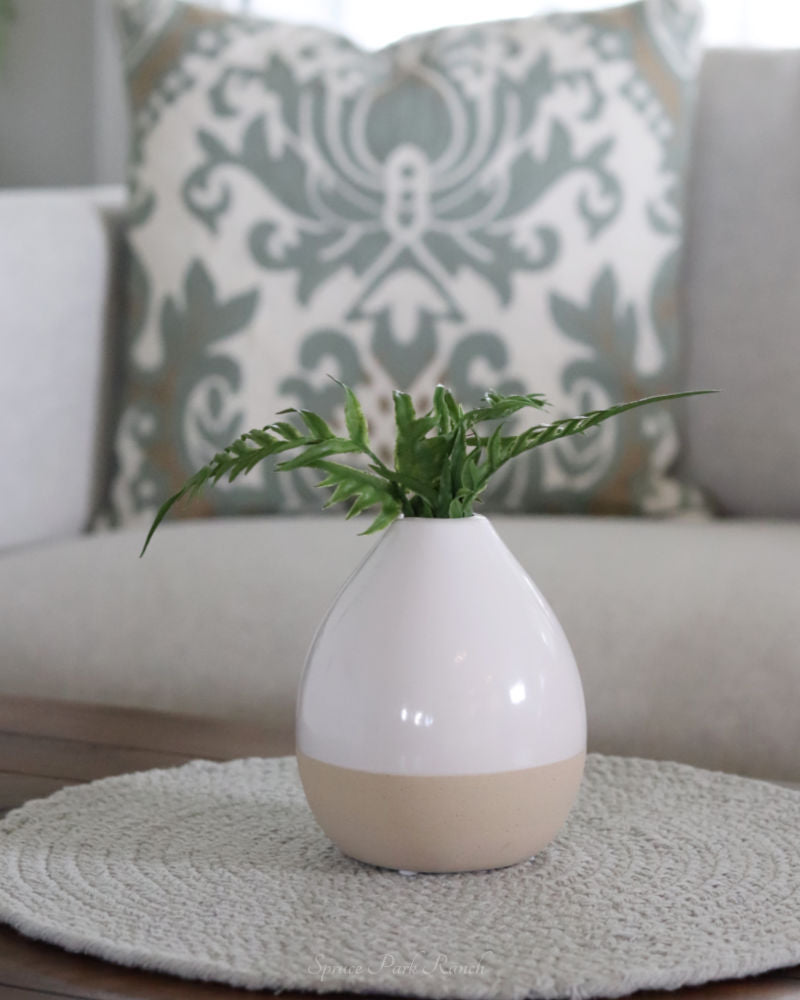 White and Natural Vase