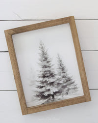 Winter Tree Vintage Print