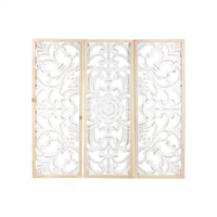 White Art Nouveau Wall Hangers Set of 3