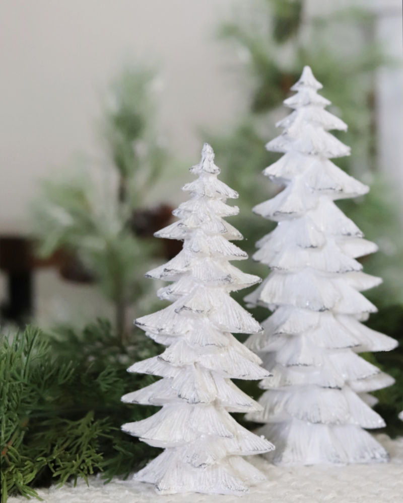 White Resin Glitter Tree