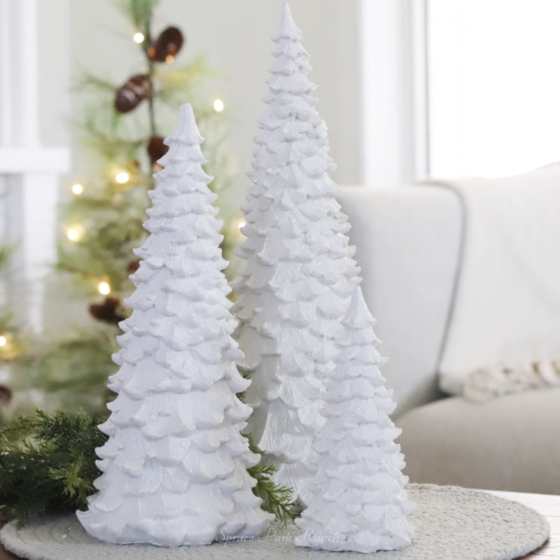 White Resin Christmas Tree