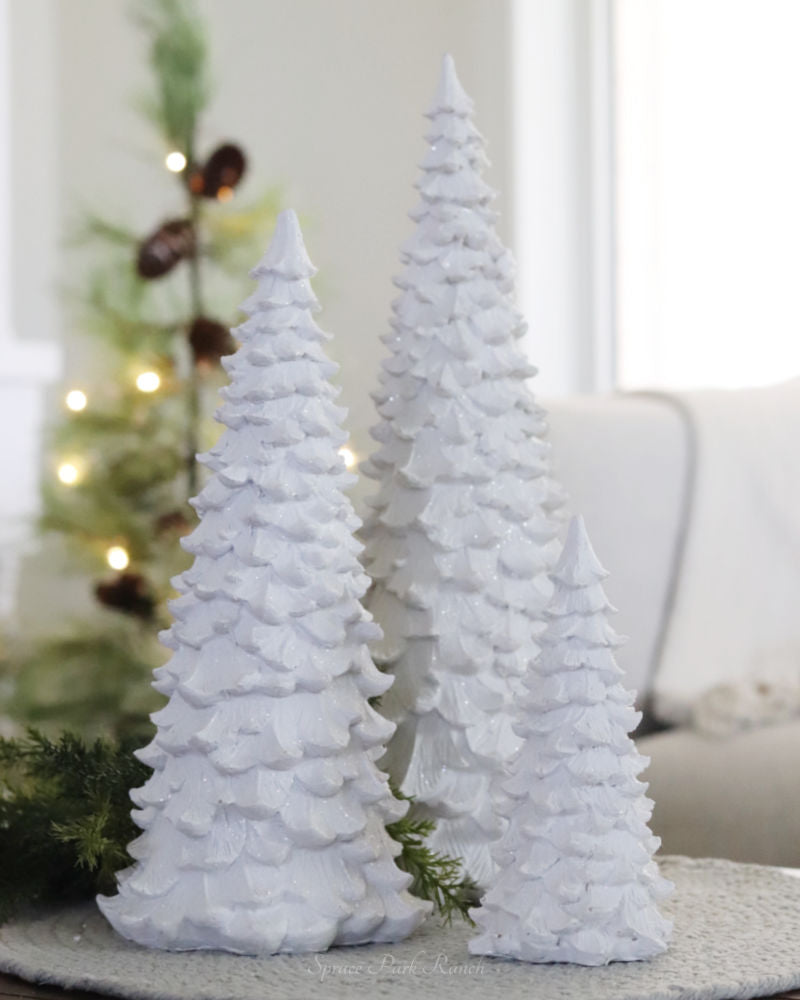 White Resin Christmas Tree