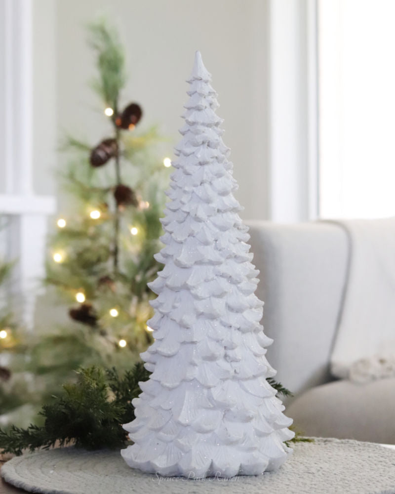 White Resin Christmas Tree