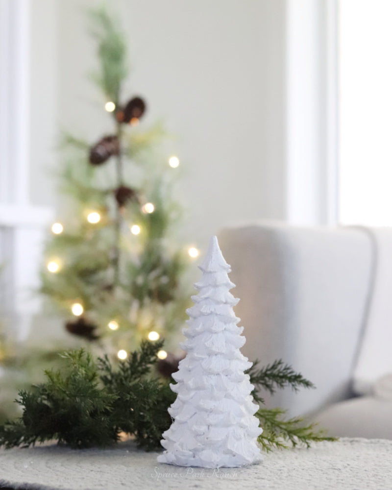 White Resin Christmas Tree