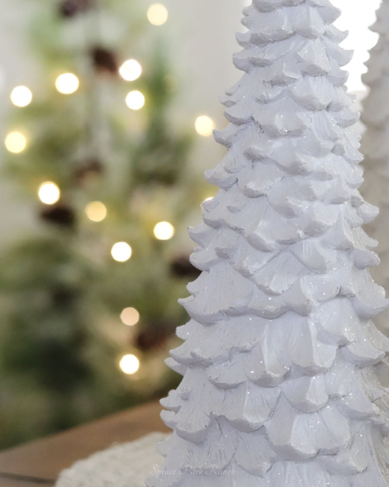 White Resin Christmas Tree