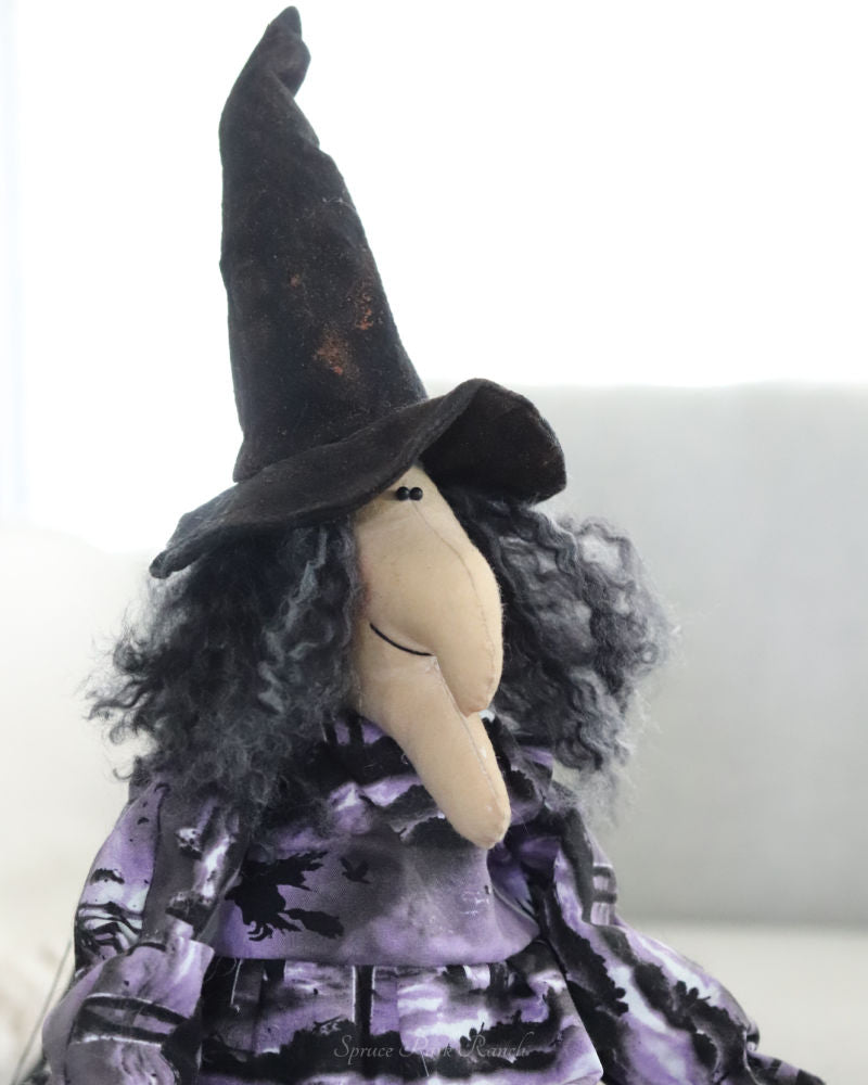 Witch in Purple Spooky Dress