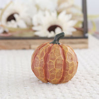 Wood Look Resin Pumpkin Round