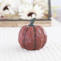 Wood Look Resin Pumpkin Round