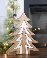 Mango Wood Enamel Layered Tree Cutout