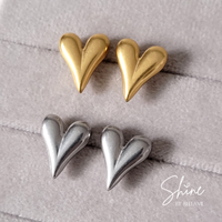 Caira Heart Stud Earrings