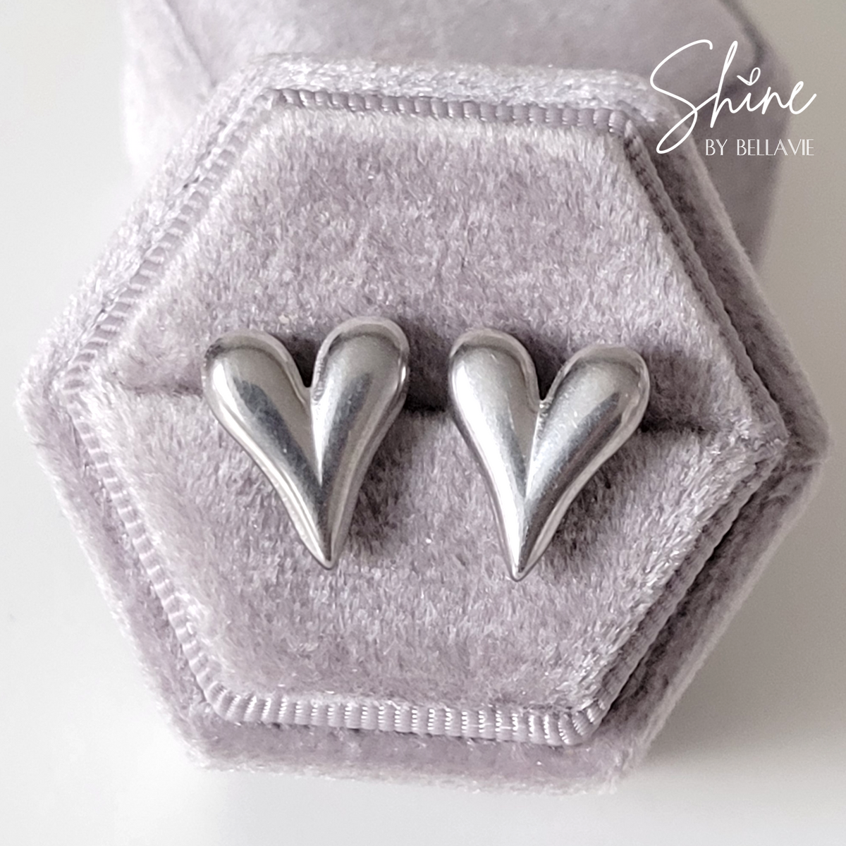 Caira Heart Stud Earrings