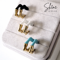 Chloe Enamel Hoop Earrings