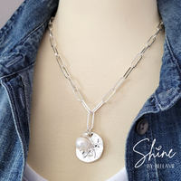 Harbour Sand Dollar and Pearl Link Necklace