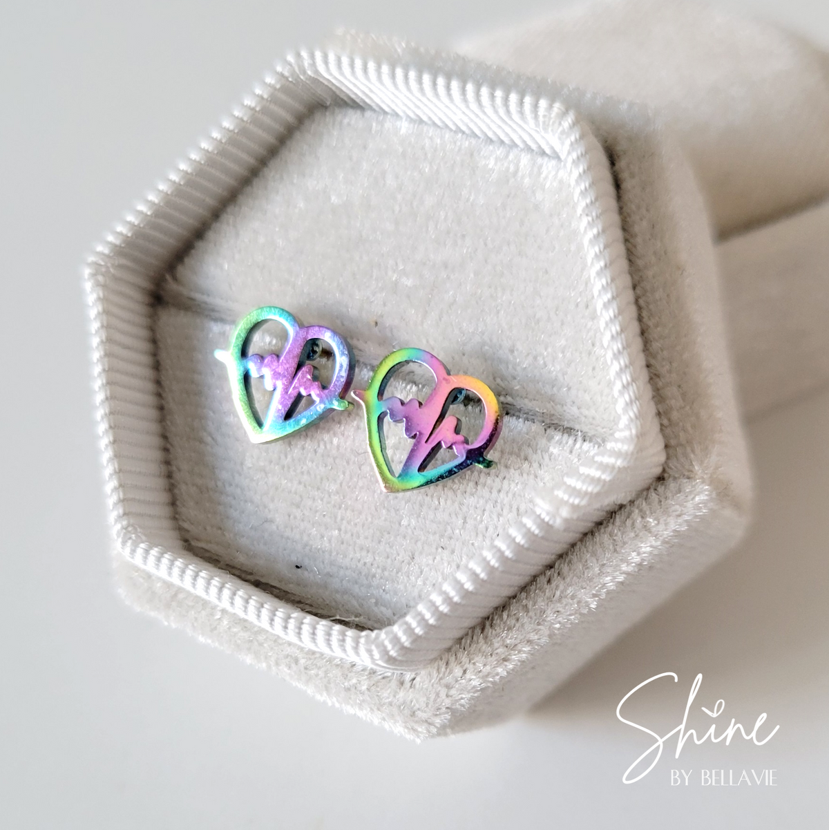 Heartbeat Stud Earrings