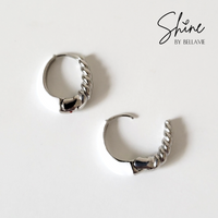 Jesse Enamel Hinged Hoop Earrings