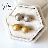 Mia Textured Ball Stud Earrings