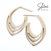 Sorrento Elongated Hoop Earrings