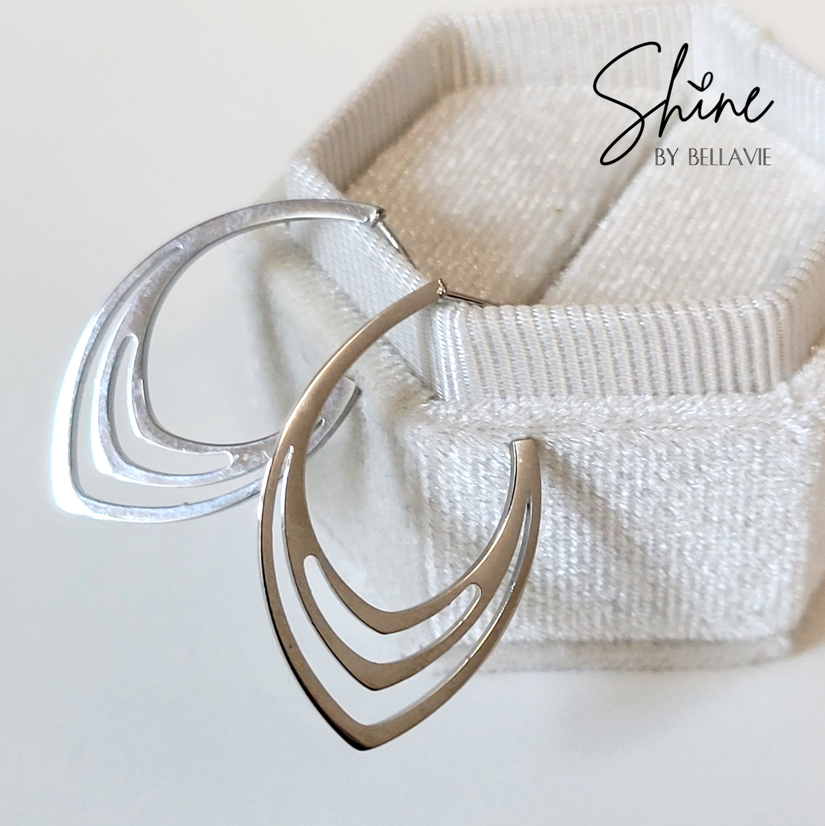 Sorrento Elongated Hoop Earrings