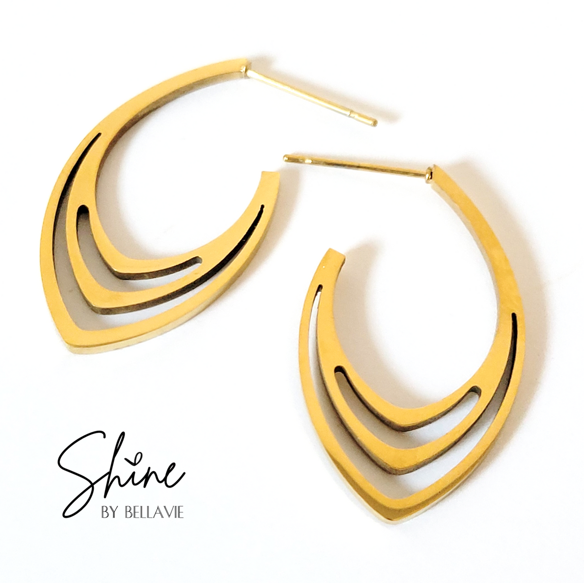 Sorrento Elongated Hoop Earrings