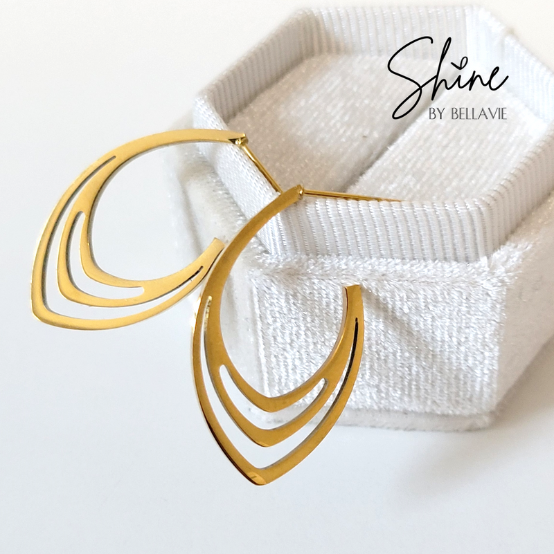 Sorrento Elongated Hoop Earrings