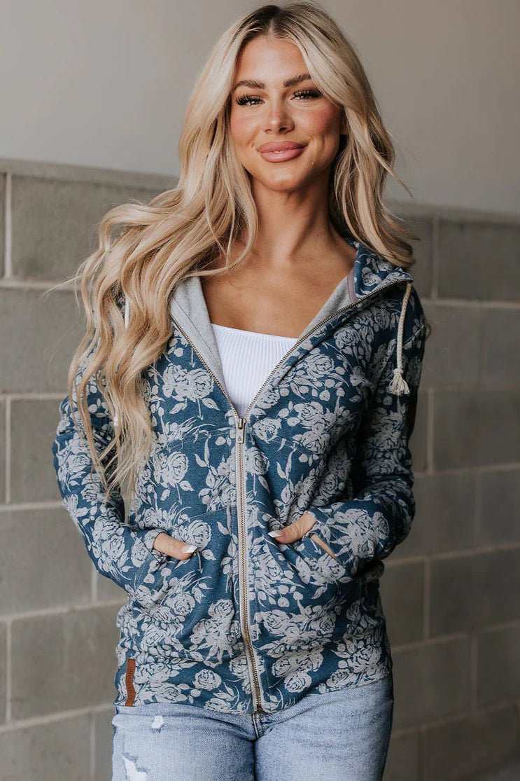 Twilight Blooms Fullzip Sweatshirt