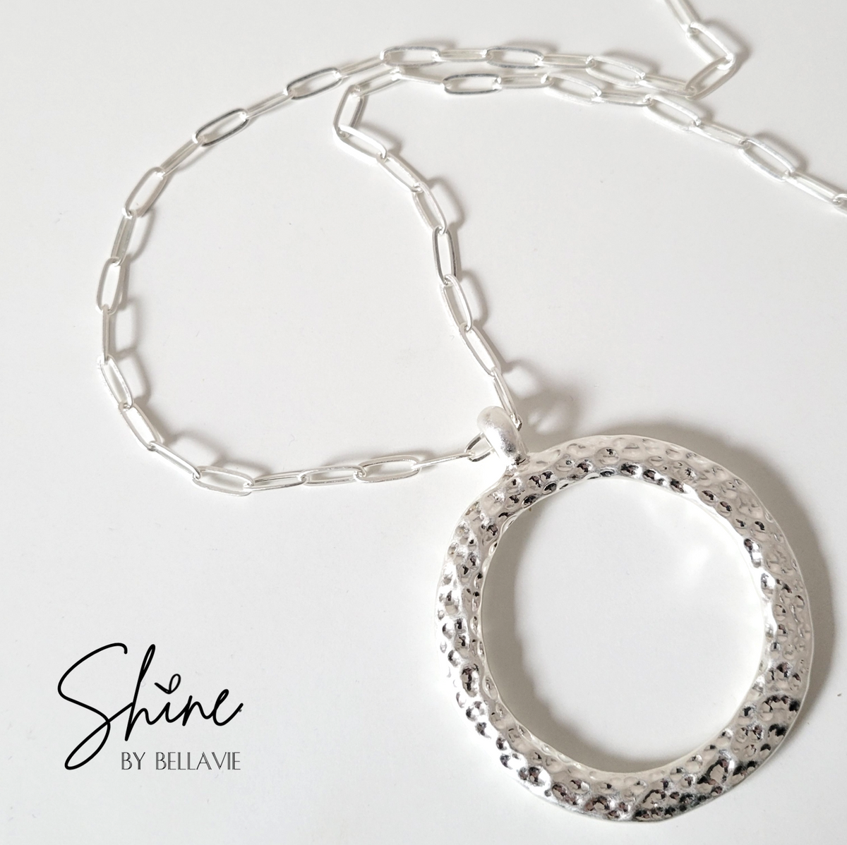 Wynne Hammered Disc Necklace