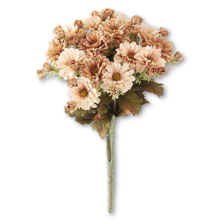 Beige Chrysanthemum Bush 15"