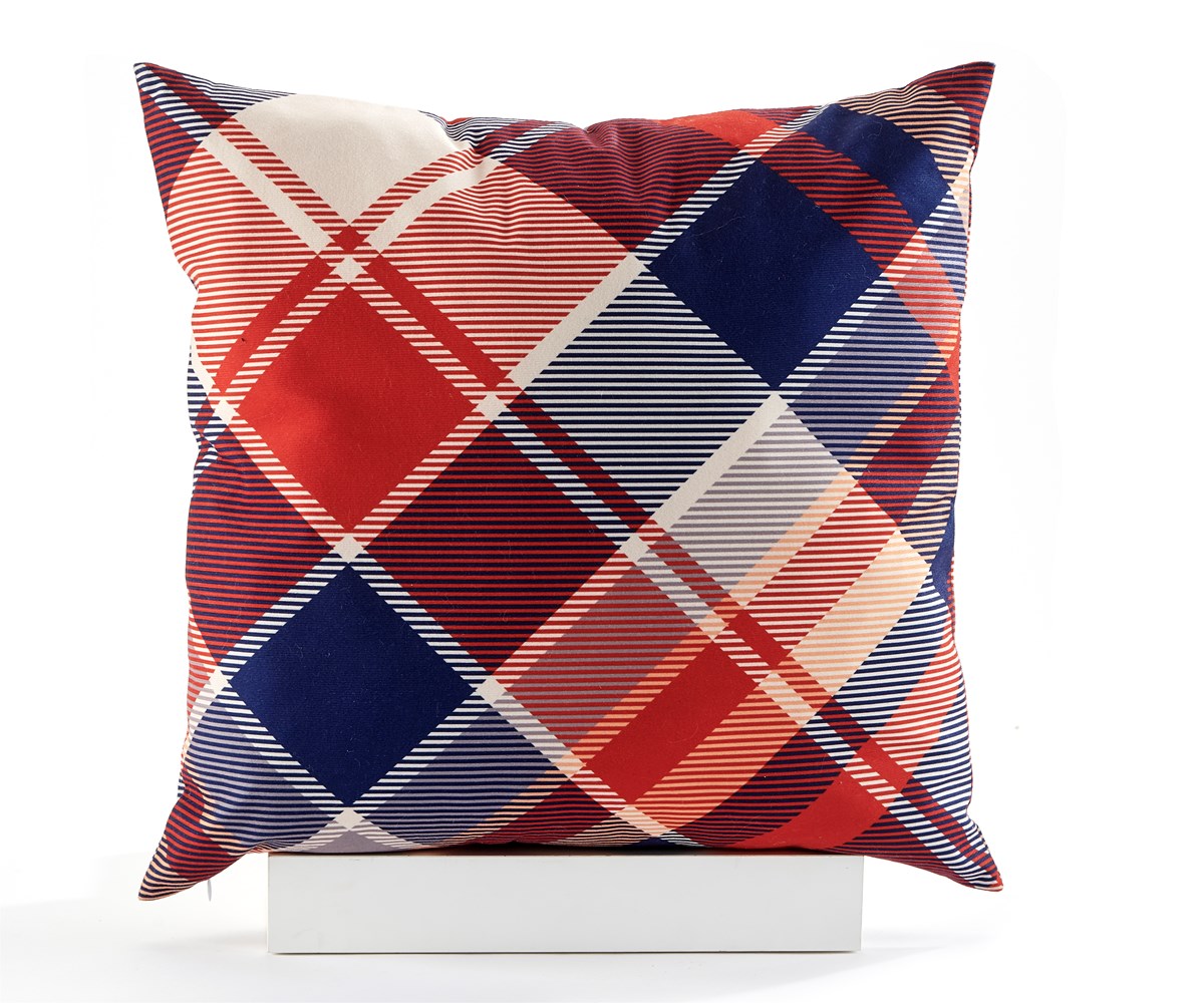 Blue plaid throw pillows hotsell