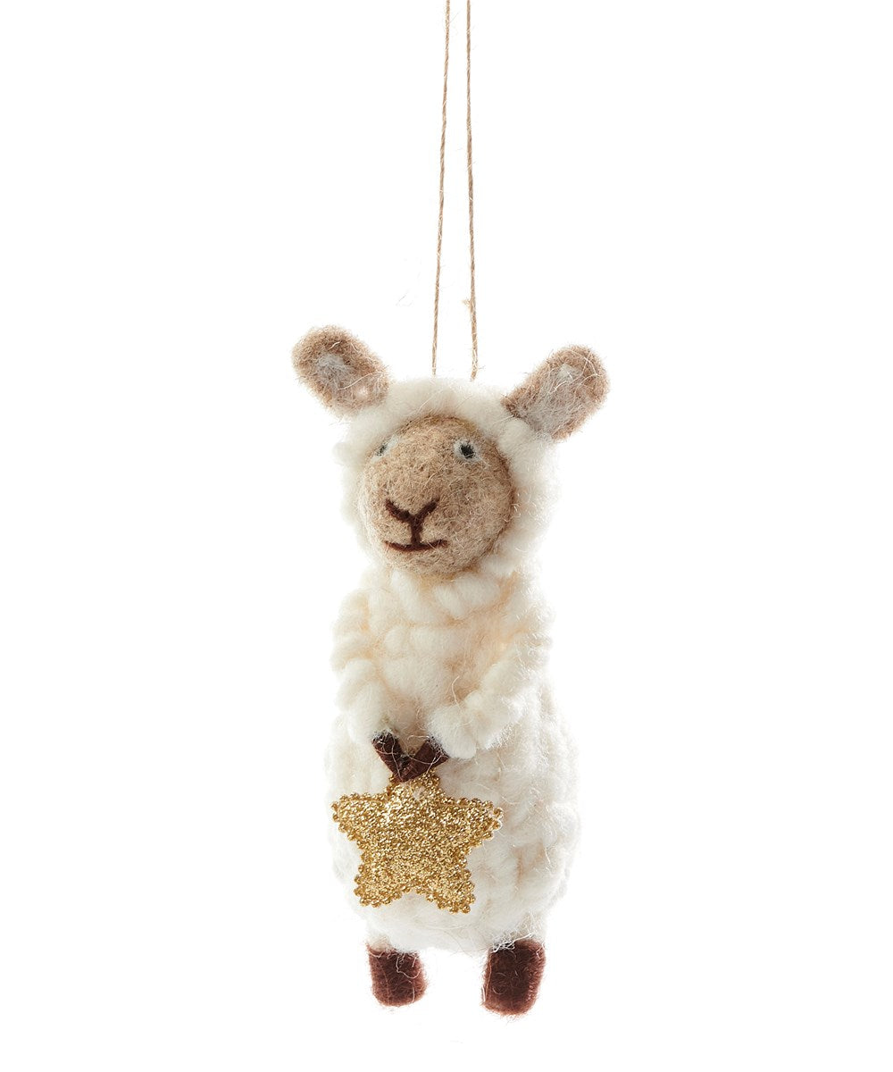 Wool Sheep Ornament