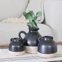 Two Tone Black Ceramic Jug Small